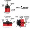 Drill Brush Power Scrubber By Useful Products 5 in W 5 in L Brush, Red R-4OS-2L-QC-DB